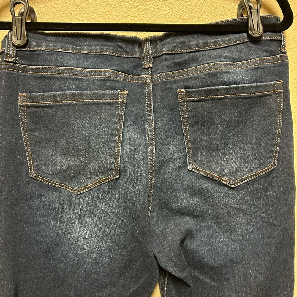 crown & ivy Dark Blue Floral Embroidered Skinny Jeans - Picture 7 of 7